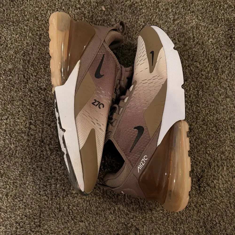 NIKE Men's Air Max 270 Mink Brown Shoes Size 9